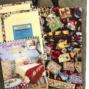 Mary Engelbreit Fabric Purse, Book Home Decor, 2 packs computer stationery